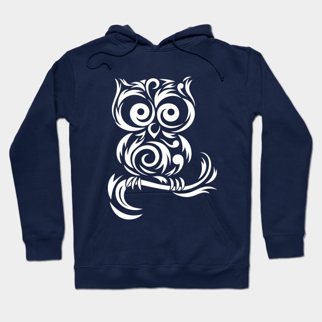 Little Owl Tribal # White Hoodie by martinussumbaji